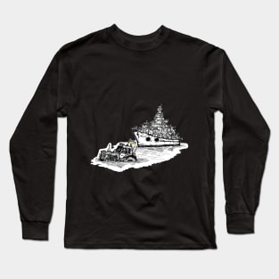 Ukrainian tractor stealing missile cruiser Moskva Long Sleeve T-Shirt